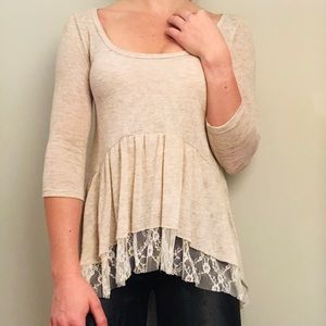 Living Doll shirt in tan.